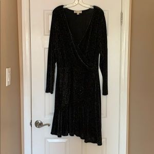 Michael Kors 2X. Black and silver party dress.